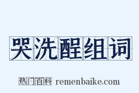哭洗酲组词是什么意思的图片